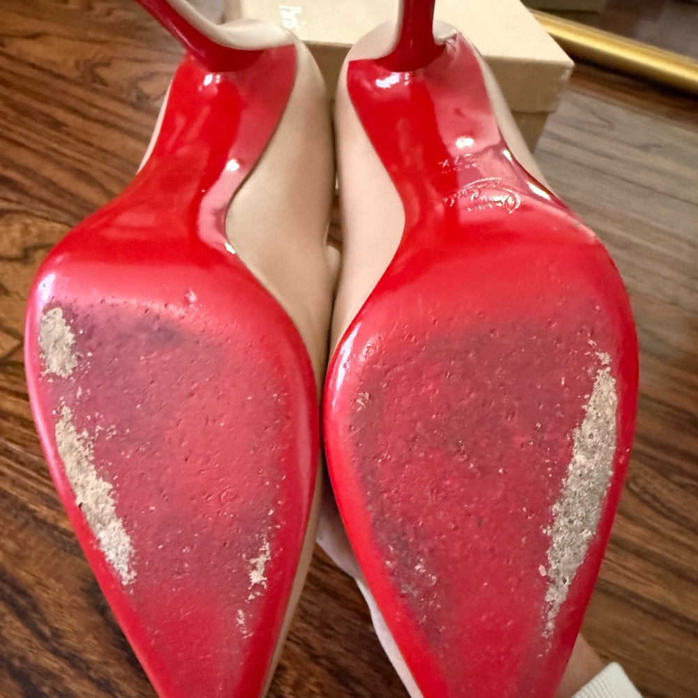 Christian Louboutin Beige Pointed Heels - Picture 3 of 8